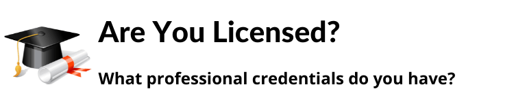 Are you a therapist or licensed professional (2)